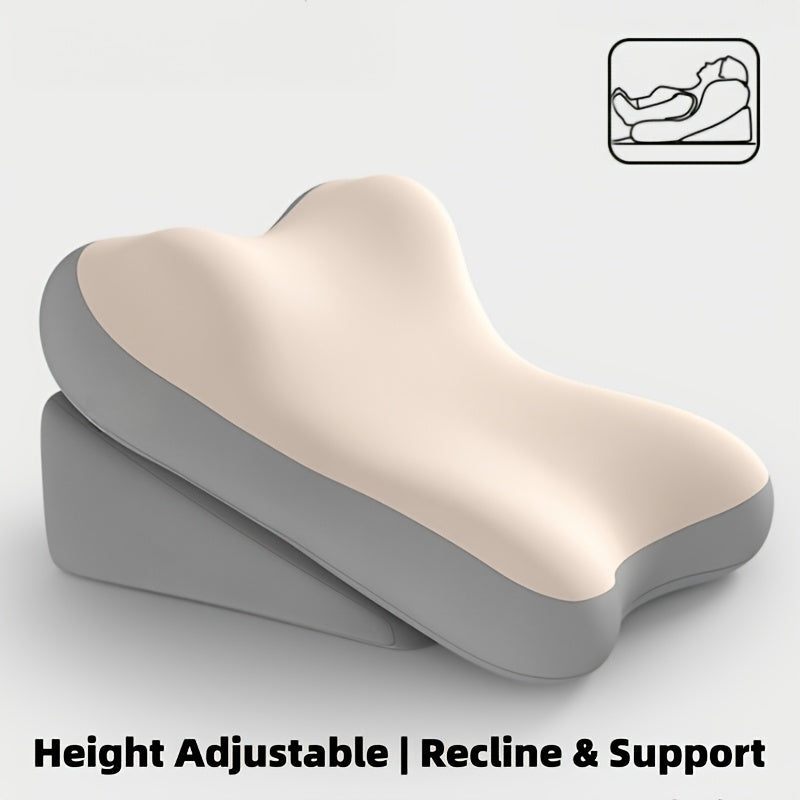 Adjustable Bed Wedge Pillow Memory Foam Backrest Reading Support Cushion