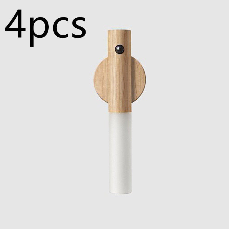 Rechargeable Motion-Sensor Wood Night Light