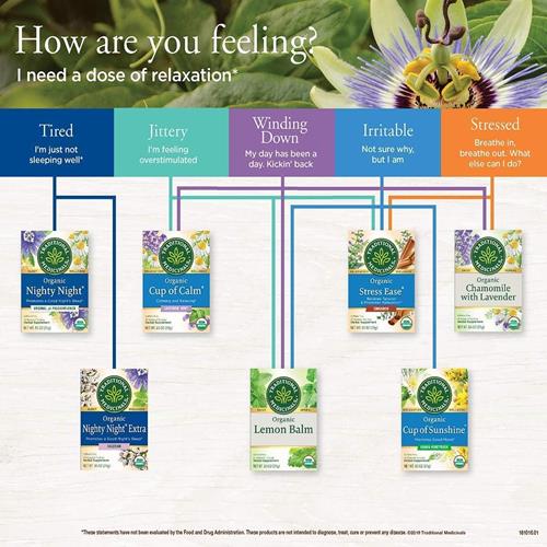 Traditional Medicinals Organic Nighty Night Tea, 16 Tea Bags (Pack Of 1)