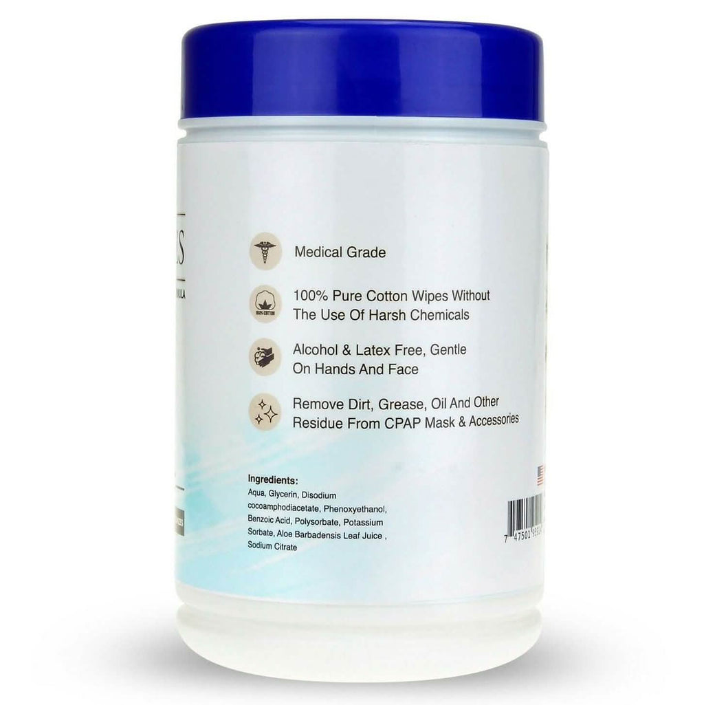 CPAP Mask Cleansing Wipes - Lint Free, Unscented - Easily Clean Sleep Mask